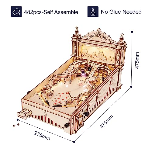 ROBOTIME Puzzle en Bois 3D Flipper pourAdultes et Adolescents, Jouet Éducatif et Amusant pour Adults et Teenagers, Idéal