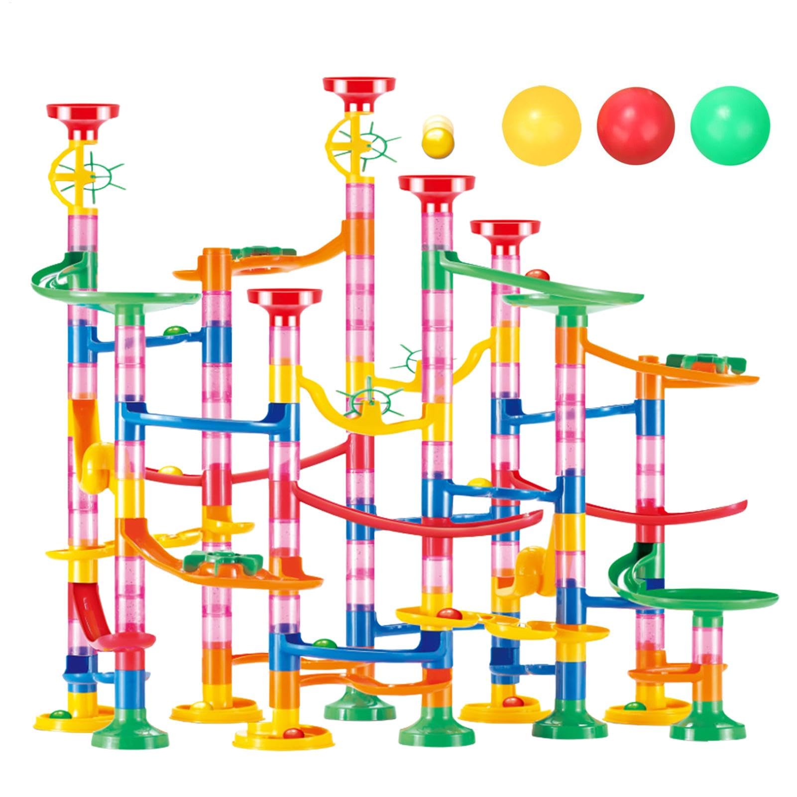 Circuit Billes 135 pièces | toboggans à billes marble run labyrinthe | jeux de construction labyrinthe | éléments ludiqu