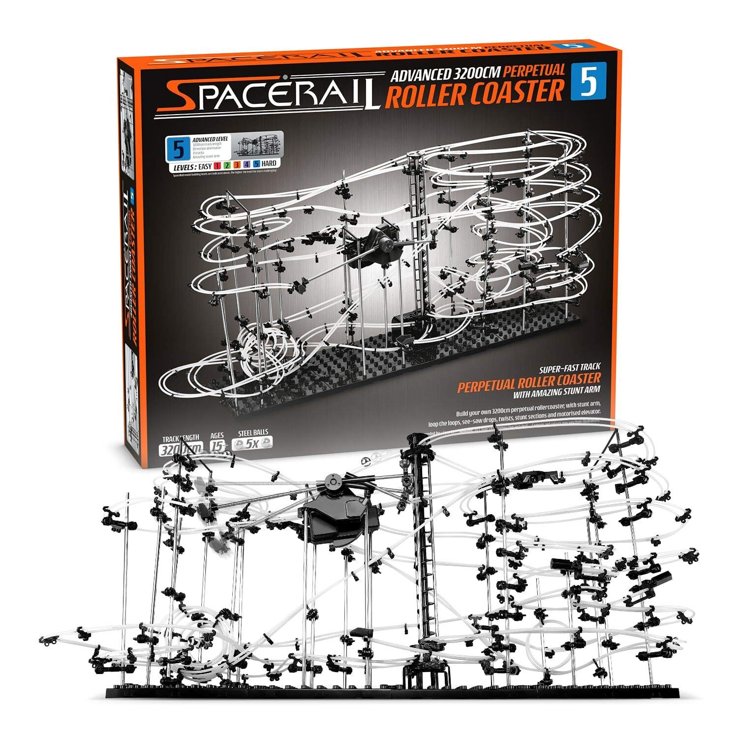 CKB LTD Montagnes Russes perpétuelles Niveau 5, Kit de Construction en Marbre Éducatif pour Enfants, Course de Bricolage