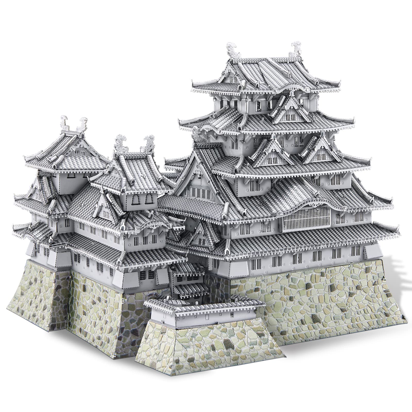 Piececool Puzzle 3D Metal Himeji-jo Japon, Maquette 100% Restaurée en Acier Inoxydable 430, Cadeau d'Anniversaire pour A